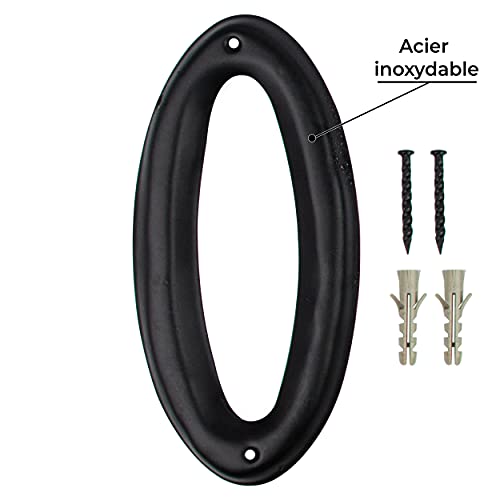 Numero civico in acciaio inox nero opaco, altezza