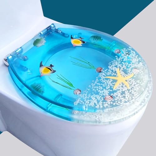 Sedile WC serie Ocean 3D, chiusura ammortizzata con funzione Mute No Slam, cerniere in acciaio inox, costruzione in resina di sicurezza ispessita