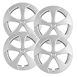 Hubcaps.com - Premium Quality 15” Silver Hubcaps/Wheel Covers fits 2010-2015 Toyota Prius (Will NOT