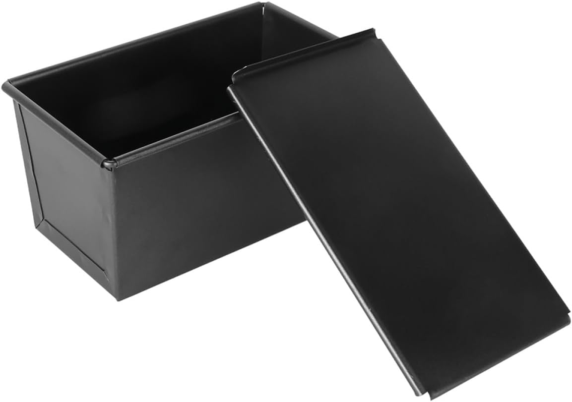 Loaf Pan with Lid Non-stick Bread Pan 600g Capacity Black Household Toast Box Baking Mold for Oven Home Baking