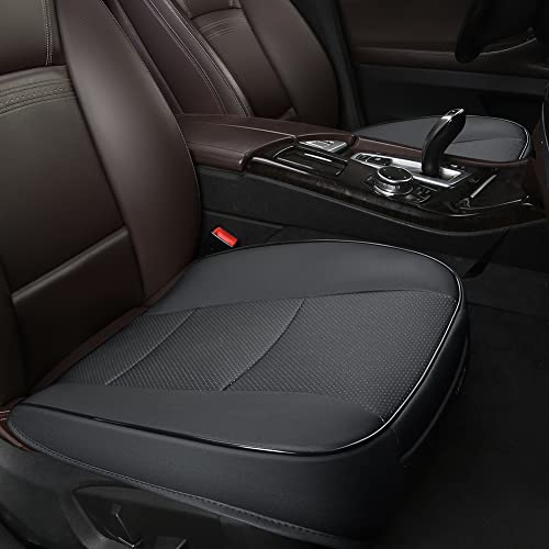 PU Leather Car Front Seat Bottom Cover Automotive Seat Cover Black 1 pcs