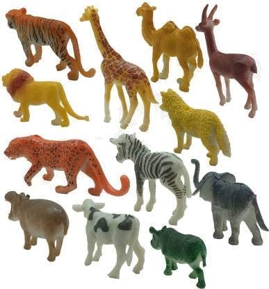 Khyali® Jungle Animal Figure Toys, Zoo Wild Animals Figures Set for Kids | Wild Jungle Animals for General Knowledge, | Pack of 12 (B0BL35LL74) Amazon Price History, Amazon Price Tracker