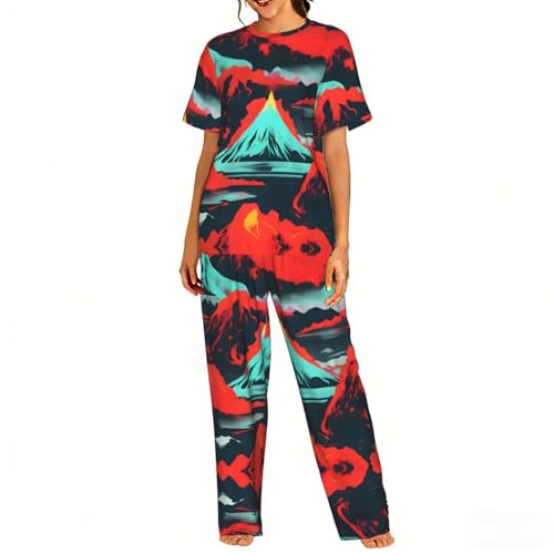 Ensemble de pyjama doux pour femme : fini les nuits agitées avec volcano bloom