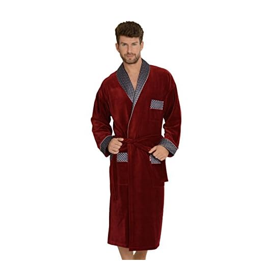 Forex Lingerie Peignoir de bain élégant et de qualité supérieure en coton pour homme dans un superbe design. - Noir - XXXX-Large