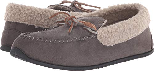Deer Stags Men's Campfire Indoor Outdoor S.U.P.R.O. Sock Slipper Shoe, Charcoal, 11 Medium US
