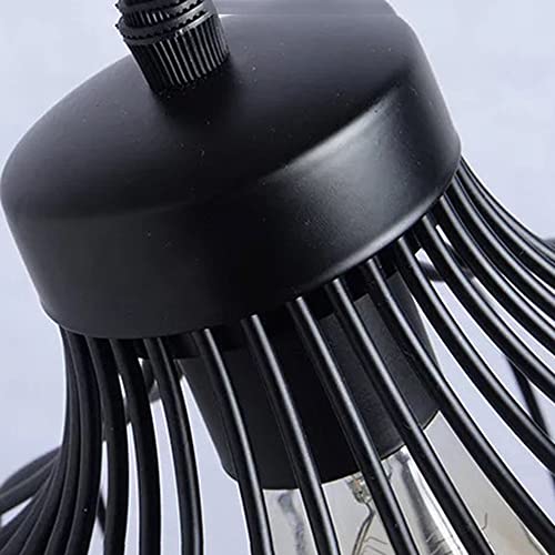 Country bird cage droplight E27 suspension rétro industriel fer noir - 7