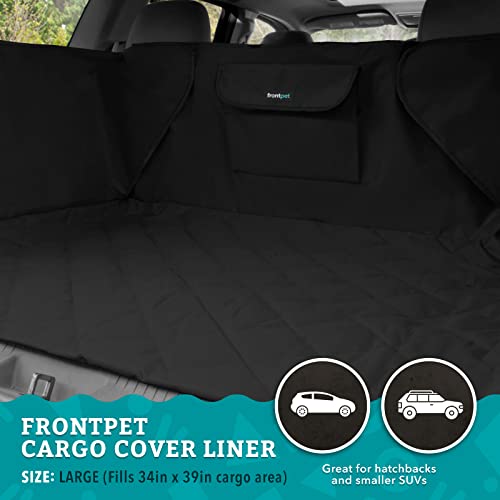 Frontpet Cargo Cover For Dogs, Water Resistant Pet Cargo Liner Dog Seat Cover Mat For Suvs Sedans Vans With Bumper Flap Protector, Non-Slip, Backseat Cover, Trunk Liner Universal Fit (Large/Black) #TOP1