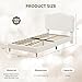 IDEALHOUSE Upholstered Twin Bed Frame with Cute Headboard, Berber Fleece Platform Bed for Kids, Low Profile Wood Slats, No Box Spring Needed, Beige