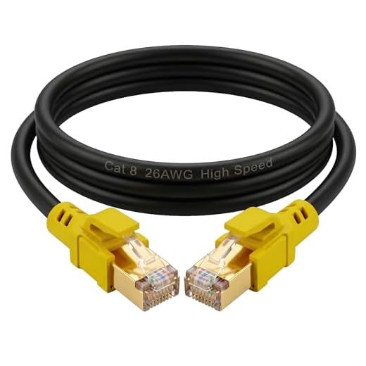 Nanxudyj Cat 8 Ethernet Cable 1.5 ft, 40Gbps 2000MHz High Speed 26AWG Network Patch Cord, Heavy Duty SFTP RJ45, Short Clutter-Free LAN Wire for Router, Modem, Gaming, Switch Panel, PC