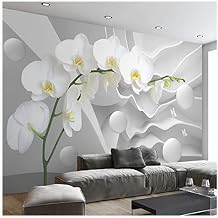Fresh Flowers Wallpapers Wall Murals, Modern and Simple 3D Print Peel and Stick Self-Adhesive Home Wall Decal for Boys Girls Bedroom Office Living Room Poster Sticker,48""W x36""H