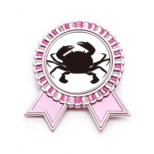 Broche crabe noir motif marin rose en métal injecté aux finitions haute couture