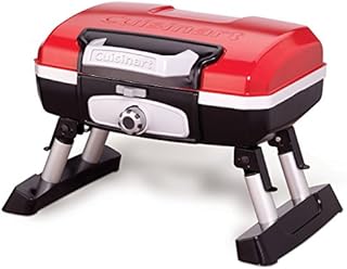Cuisinart CGG-180T Petit Gourmet Portable Tabletop Propane Gas Grill, Red