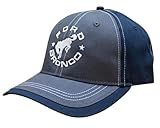 Ford Bronco Vintage Logo Dad Hat - Chino Twill Baseball Cap with Hook-and-Loop - Licensed Ford Motor Company Navy Blue