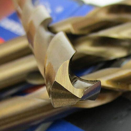 BAtlam Broca helicoidal, reemplazo rápido 5 Piezas Broca de Alta Resistencia HSS M35 Brocas helicoidales de Cobalto para Acero metálico 1 mm 2 mm 3 mm 4 mm 5 mm