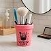 Hat Shark CosmoCups Car Makeup Brush Cup Holder, Decorative Pot Design, Cosmetic Organizer Storage Container for Beauty Tools and Accessories for Cars and Home (Pink)