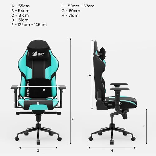 Green Soul | Xtreme | Multifunctional Ergonomic Gaming & Office Chair|Premium PU Leather Upholstery|4D Armrests|Adjustable Neck,Lumbar Pillow|180Β°... - Image 2