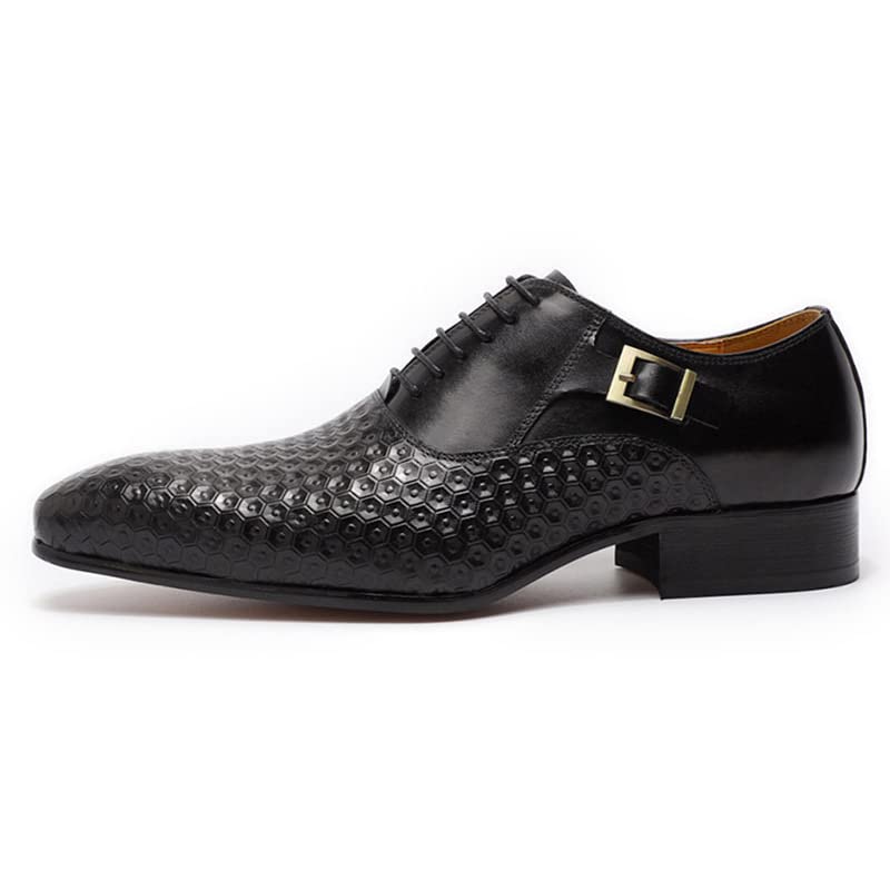 Fashion Leather Formal Lace Up Oxford Casual Men\'s Dress Shoes Size 42 Black adviicd Dress Shoes for Men Wide Width Mens Classic Dress  main image 2