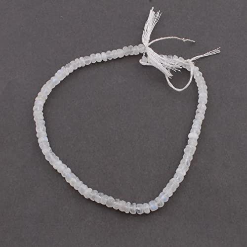 Pierre de lune perles rondelles facettées 5mm-6mm sur fil de 12 pouces SB3689