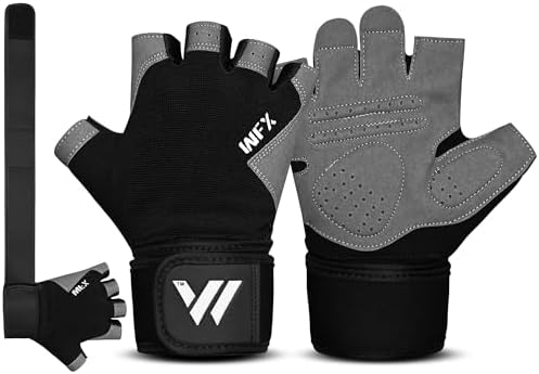WESTWOOD FOX Fitnesshandschuhe für das Fitnesstraining rutschfest stoßdämpfend Gewichtheberhandschuhe gepolsterter Griff atmungsaktiv Fingerlose Trainingsunterstützung