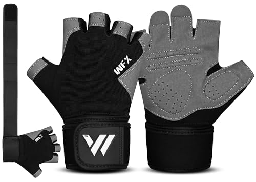 WESTWOOD FOX Guantes de Gimnasio para Entrenamiento de Fitness, Antideslizantes, con absorción de Golpes, Guantes de Levantamiento de Pesas, Agarre Acolchado