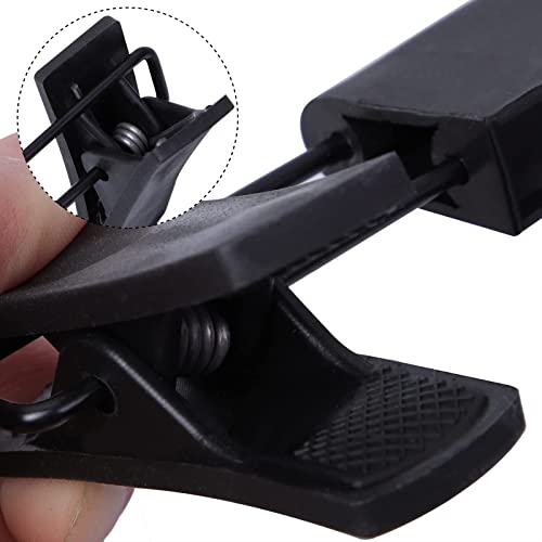 Image of NORTHERN BROTHERS 30 Pack Plastic Pants Hangers with Clips, Adjustable Non-Slip Skirt Hangers for Women, Closet Hangers for Trousers & Shorts, Black