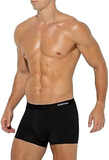 Arjen Kroos Men's Breathable Modal Microfiber Boxer Briefs Stretch Shorts Ice Silk Trunk Underwear