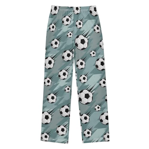 Boys' Pants Soccer Balls Geometric Grunge Long Bottoms Jogger Pants Elastic Waist Trousers with Pockets S-XL