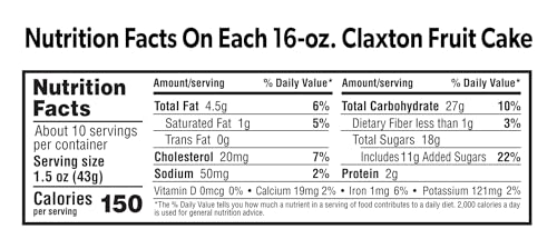 Claxton Fruit Cake - 3-16 Oz. Fruit Cakes - Individually Wrapped For Freshness