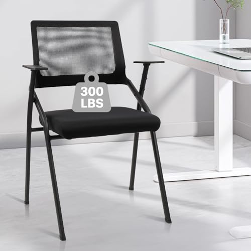 CLATINA Stackable & Foldable Office Chairs with Ergonomic...