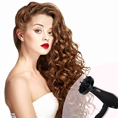 1875W Jinri Professional Tourmaline Hair Dryer, Infrared Hair Dryer, Negative Ion Salon Hair Dryer, Low Noise Hair Dryer, With Comb Diffuser And Concentrator,2 Speed & 3 Heat Settings Black #TOP4