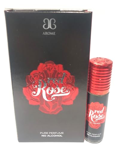 Arome Red Rose Attar Perfume For Men Women I Non Alcoholic Roll On Attar I Usable For Gift I Pocket Scent Arome Red Rose Attar Perfume For Men Women I Non Alcoholic Roll On Attar I Usable For Gift I Pocket Scent