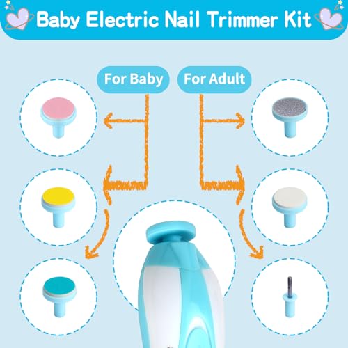 Baby Healthcare and Grooming Kit, Baby Safety Care Set, Baby Electric Nail Trimmer Set Newborn Nursery Health Care Set for Newborn Infant Toddlers Baby Boys Girls Kids (Blue-26 Kits)
