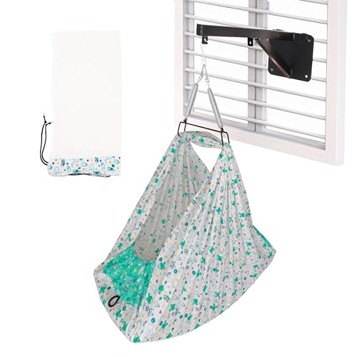 Image of Axmon Kids Cradle Jhula | Heavy Duty Iron Frame Baby Cradle | Weight Capacity Up to 20 kg | Pure Cotton with 1 Inch Support Sheet, Pillow, Safety Belt & Mosquito Net | 5 Colors