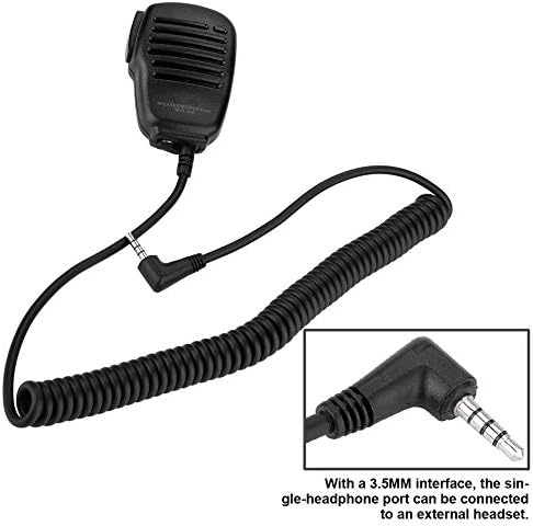 Bewinner Handheld Microphone for Walkie Talkie Portable Microphone 3.5mm Interface with Rotary Clip for Police, Army, Nighubs, Security