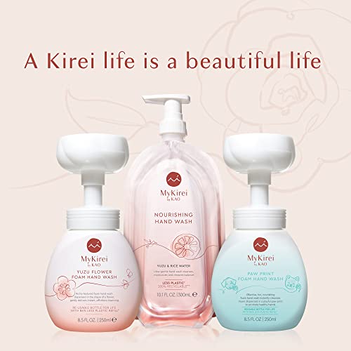 Mykirei By Kao Paw Print Foam Hand Wash Soap, Nourishing, Paraben Free, Cruelty Free And Vegan Friendly, Sustainable Bottle, 8.5 Oz. Pump #TOP6