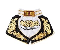 MUAY NATION Muay Thai Shorts für Männer Frauen Slim Cut MMA Boxshorts Training Kickbox-Kleidung Kampfsport-Shorts (DE/NL/SE/PL, Alphanumerisch, L, Regular, Regular, Weiß)