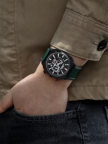 Image of French Connection Chronexis Black Dial Chronograph Watch for Men - FCB19BNL