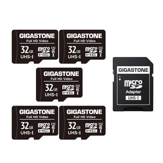 Gigastone 32 GB 5-pack micro SD-kort, FHD-video, övervakningskamera actionkamera drönare professionell, 90 MB/s Micro SDXC UHS-I U1 klass 10