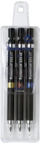 Staedtler Mars Drafting Mechanical Pencils 3 pk, 0.3, 0.5, & 0.7mm widths, 925WP3