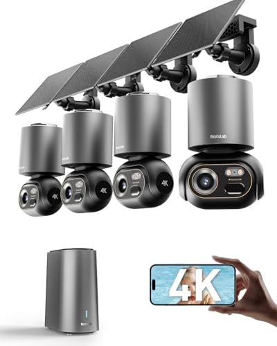 Security Cameras Wireless Outdoor, 4 Cam-Kit, 4K Color Night Visi...