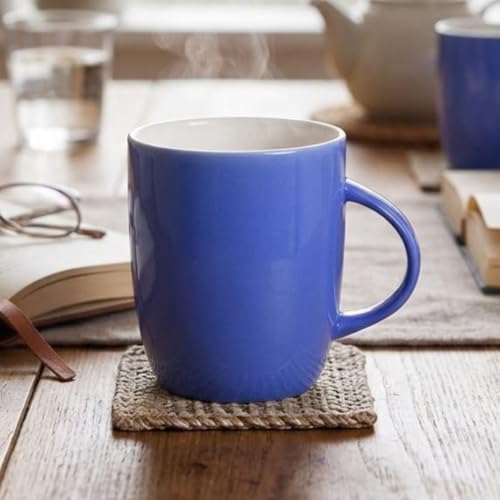 Image of Clay Craft Fine Ceramic Solid Coloured Milk Mugs - 340 ml Each (Blue- 1 PC)