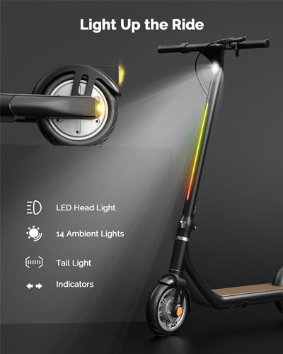 Atomi Electric Scooter E20/E30/Alpha Lite, 500W/650W Motor Electric Scooter with 19 Miles Long Range, 15.6 Mph Speed, Portable Folding Commuting Scooter for Adults