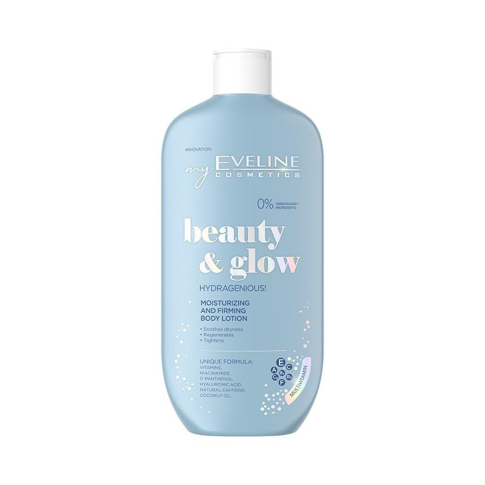 Eveline Cosmetics Beauty & Glow - Balsamo Per Il Corpo Idratante E Rassodante Acqua Di Cocco, Rigenerazione E Rinnovamento Dell'acido Ialuronico-image