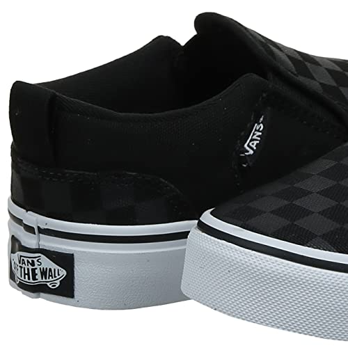Vans Unisex Asher Sneaker, Checker Black Black, 38 EU