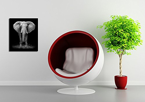 African Landscape Scenery Print Painting Beautiful Elephant Animal Wall Art On Canvas For Home Decor (Framed 20 X 24 Inch) #TOP2