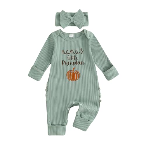 My First Halloween Baby Girl Outfit Pumpkin Onesie Romper Long Sleeve Jumpsuit Infant Newborn Outfits Clothes
