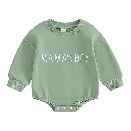 Image of VISGOGO Newborn Infant Baby Boy Girls Oversized Romper Little Dude Sweater Onesie Coming Home Outfit Neutral Clothes