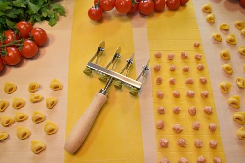 Corta pastas regulable de 4 hojas lisas inox para repostería 5