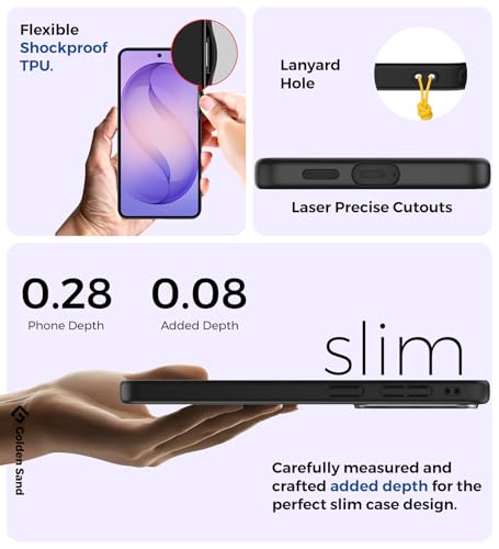 Image of Golden Sand Rugged Frosted MagSnap Back Case for Samsung Galaxy S26, Black