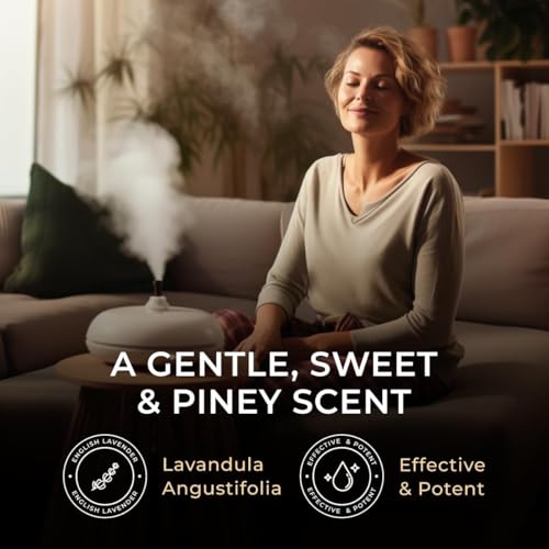 Image of 100% Pure English Lavender Essential Oil - 0.34 Fl Oz - English Lavender Oil for Hair, Skin, Diffuser, Aromatherapy & DIY Candle Making Scent